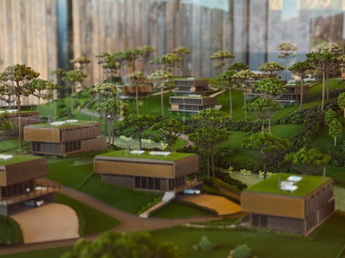 A maquete do residencial